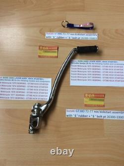 Suzuki GT380 72-77 nos kickstart assembly with' S' rubber + bolt 26300-33003