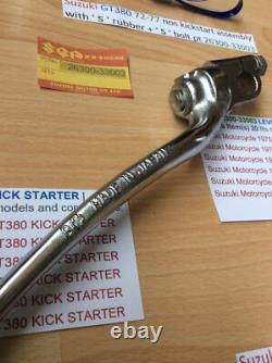 Suzuki GT380 72-77 nos kickstart assembly with' S' rubber + bolt 26300-33003
