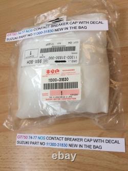Suzuki GT750 72-77 JKLMAB NOS CONTACT BREAKER CAP WithDECAL 11300-31830 OBSOLETE