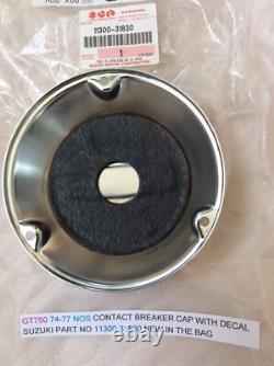 Suzuki GT750 72-77 JKLMAB NOS CONTACT BREAKER CAP WithDECAL 11300-31830 OBSOLETE