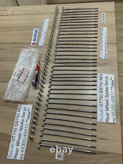 Suzuki GT750 GS750 RE5 NOS Rear Wheel Spoke Set 65300-45811 NEW IN SUZUKI BAGS