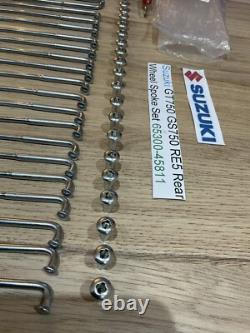 Suzuki GT750 GS750 RE5 NOS Rear Wheel Spoke Set 65300-45811 NEW IN SUZUKI BAGS