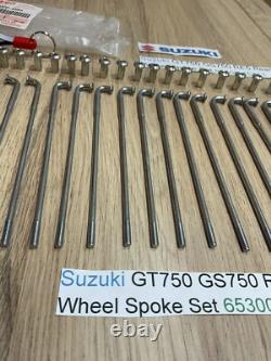 Suzuki GT750 GS750 RE5 NOS Rear Wheel Spoke Set 65300-45811 NEW IN SUZUKI BAGS