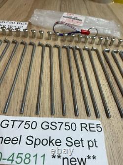 Suzuki GT750 GS750 RE5 NOS Rear Wheel Spoke Set 65300-45811 NEW IN SUZUKI BAGS