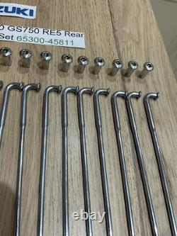 Suzuki GT750 GS750 RE5 NOS Rear Wheel Spoke Set 65300-45811 NEW IN SUZUKI BAGS