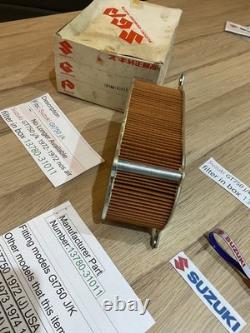 Suzuki GT750 j/k 1972-1972 nos air filter in box 13780-31011 Genuine ObsoleteSuz