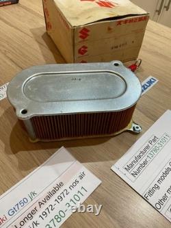 Suzuki GT750 j/k 1972-1972 nos air filter in box 13780-31011 Genuine Obsolete