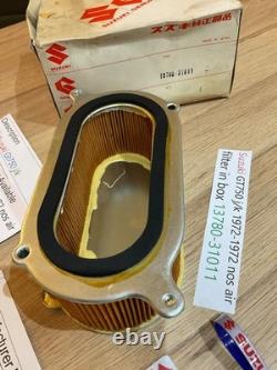 Suzuki GT750 j/k 1972-1972 nos air filter in box 13780-31011 Genuine Obsolete