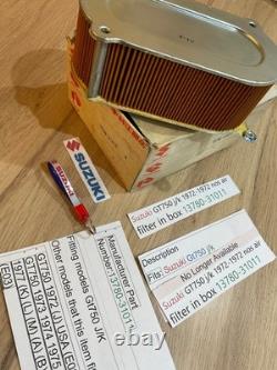 Suzuki GT750 j/k 1972-1972 nos air filter in box 13780-31011 Genuine Obsolete