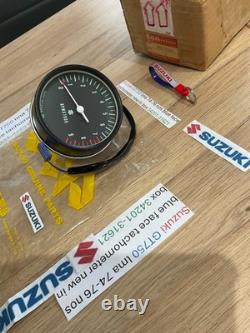 Suzuki GT750 lma 74-76 nos blue face tachometer new in box 34201-31621 perfect