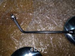 Suzuki GT, T, mirrors pair mirror left right M8 with S, 2x spacers M8 to M10 NOS