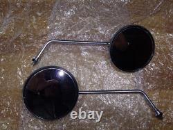 Suzuki GT, T, mirrors pair mirror left right M8 with S, 2x spacers M8 to M10 NOS