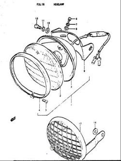 Suzuki Genuine TS250R J TS400 R J Headlight Protector 48510-30700 NOS Genuine