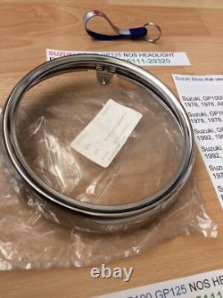 Suzuki Gp100 Gp125 Nos Headlight Rim New Pt No 35111-29320