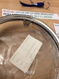Suzuki Gp100 Gp125 Nos Headlight Rim New Pt No 35111-29320