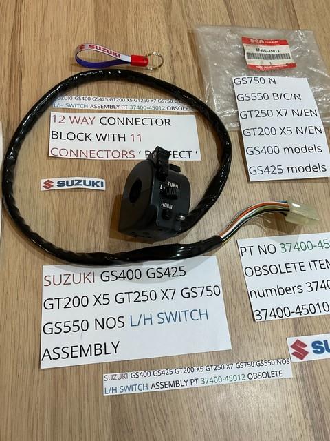 Suzuki Gs400 Gs425 Gt200 X5 Gt250 X7 Gs750 Gs550 Nos L/h Switch Ass 37400-45012