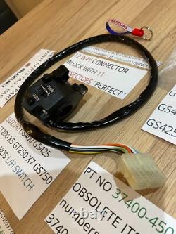 Suzuki Gs400 Gs425 Gt200 X5 Gt250 X7 Gs750 Gs550 Nos L/h Switch Ass 37400-45012