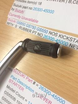Suzuki Gs550 Gs750 Gs850 Nos Kickstart Assembly Pt No 26300-45000 New Nice Suzuki Gs550 Gs750 Gs850 Nos Kickstart Assembly Pt No 26300-45000 New Nice