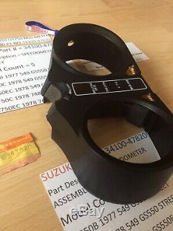 Suzuki Gs550 Gs750 Nos Meter Cover With Parts Tag Pt No 34100-47820 Now Obsolete