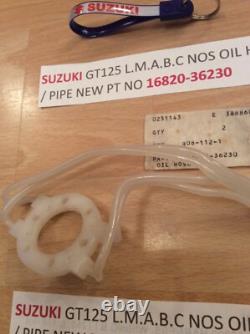 Suzuki Gt125 74-78 All Nos Oil Hose / Oil Pipe No 2 With Tag Pt No 16820-36230