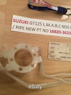Suzuki Gt125 74-78 All Nos Oil Hose / Oil Pipe No 2 With Tag Pt No 16820-36230