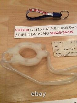 Suzuki Gt125 74-78 All Nos Oil Hose / Oil Pipe No 2 With Tag Pt No 16820-36230