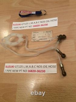 Suzuki Gt125 74-78 All Nos Oil Hose / Oil Pipe No 2 With Tag Pt No 16820-36230