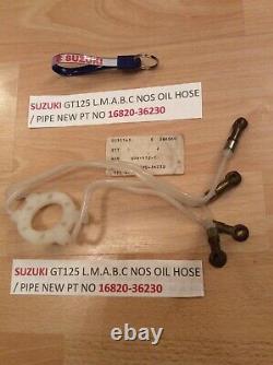 Suzuki Gt125 77-78 All Nos Oil Hose / Oil Pipe No 2 With Tag Pt No 16820-36230