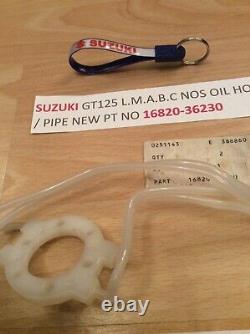 Suzuki Gt125 77-78 All Nos Oil Hose / Oil Pipe No 2 With Tag Pt No 16820-36230