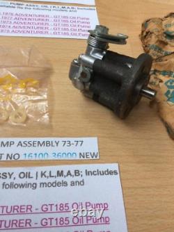 Suzuki Gt125 Gt185 Klmab 73-77 Nos Oil Pump Pt 16100-36810 S/s 16100-36000 New
