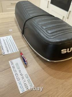 Suzuki Gt125 Gt185 Nos Genuine Seat Assembly With Metal Trim 45100-36201-403 New