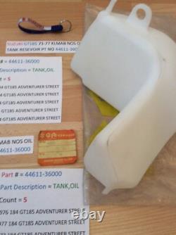 Suzuki Gt185 73-77 Klmab Nos Oil Tank Resevoir Pt No 44611-36000 With Bag New