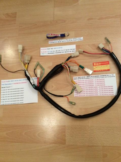 Suzuki Gt185 Klmab 73-77 Nos Wiring Harness New Pt No 36610-36100 36610-36102