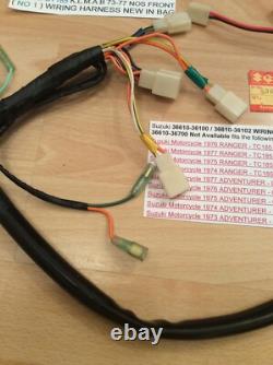 Suzuki Gt185 Klmab 73-77 Nos Wiring Harness New Pt No 36610-36100 36610-36102