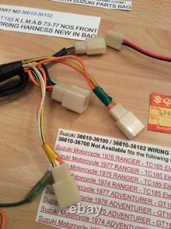 Suzuki Gt185 Klmab 73-77 Nos Wiring Harness New Pt No 36610-36100 36610-36102