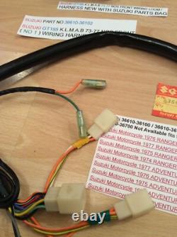 Suzuki Gt185 Klmab 73-77 Nos Wiring Harness New Pt No 36610-36100 36610-36102