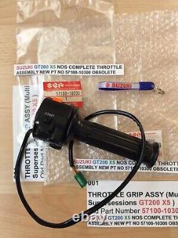 Suzuki Gt200 X5 Nos Throttle Grip Assembly Pt No 57100-10300 New Nice Obsolete