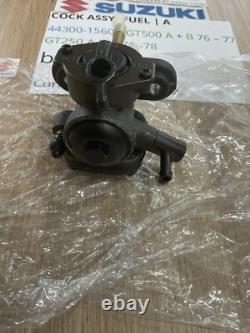 Suzuki Gt250 Abc 76-78 Gt500 A + B 76-77 Nos Fuel Cock Assembly 44300-15600 New