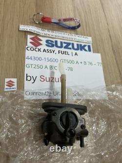 Suzuki Gt250 Abc 76-78 Gt500 A + B 76-77 Nos Fuel Cock Assembly 44300-15600 New