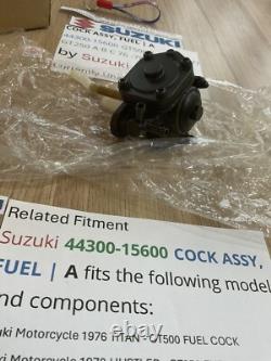 Suzuki Gt250 Abc 76-78 Gt500 A + B 76-77 Nos Fuel Cock Assembly 44300-15600 New