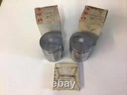 Suzuki Gt250 K, L 1973-1974 +50 Pistons + Rings Genuine Parts Nos 12110-18402-050