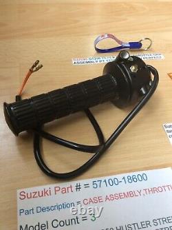 Suzuki Gt250 Klm 74-75 Throttle Grip Assembly New 2 X Single Wires 57100-18600