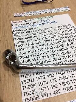 Suzuki Gt250 T250 T350 T305 Tc305 T500 Gt500 Nos Gear Lever 25600-18001 + Bolt Suzuki Gt250 T250 T350 T305 Tc305 T500 Gt500 Nos Gear Lever 25600-18001 + Bolt