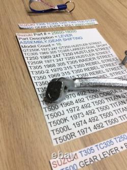 Suzuki Gt250 T250 T350 T305 Tc305 T500 Gt500 Nos Gear Lever 25600-18001 + Bolt