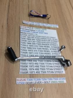 Suzuki Gt250 T250 T350 T305 Tc305 T500 Gt500 Nos Gear Lever 25600-18001 + Bolt