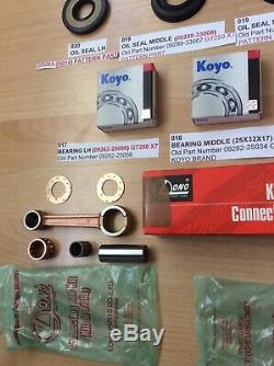 Suzuki Gt250 X7 All Models Crankshaft Oil Seals Crankshaft Bearings Con Rod Set