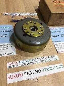 Suzuki Gt250 X7 All Nos Flywheel Rotor New In Box Pt No 32102-11320 Suzuki Gt250 X7 All Nos Flywheel Rotor New In Box Pt No 32102-11320
