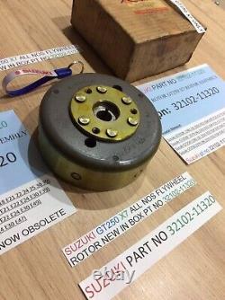 Suzuki Gt250 X7 All Nos Flywheel Rotor New In Box Pt No 32102-11320 Suzuki Gt250 X7 All Nos Flywheel Rotor New In Box Pt No 32102-11320