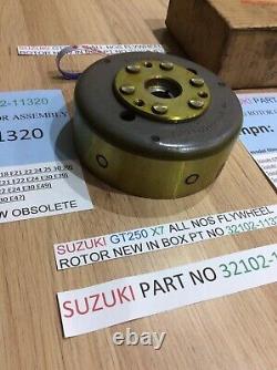 Suzuki Gt250 X7 All Nos Flywheel Rotor New In Box Pt No 32102-11320 Suzuki Gt250 X7 All Nos Flywheel Rotor New In Box Pt No 32102-11320