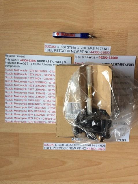 Suzuki Gt380 Gt550 Gt750 Lmab 74-77 Nos Fuel Petcock New Pt No 44300-33600 Nice